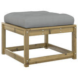 Garden Footstool Grey, Natural Wood 844703