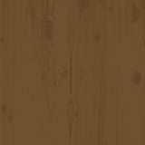 Garden Middle Sofas 3 pcs Honey Brown Solid Wood Pine 805688