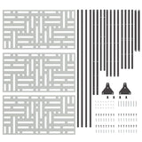Privacy Screen Grey 100 x 50 x 180 cm Steel 868554