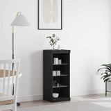 LED Sideboard Black Oak 41 x 37 x 100 cm Engineered Wood 863056