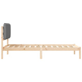 Bed Frame with Upholstered Headboard Light Grey 75 x 190 cm 877879