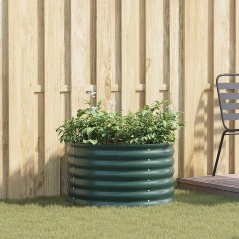 Garden Raised Bed Green 80 x 80 x 44 cm Steel 42008131