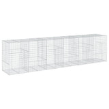 Gabion Basket with Cover 600x100x150 cm Galvanised Iron 3295218