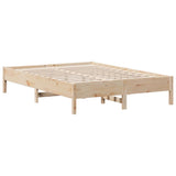 Bookcase Bed without Mattress 150x200 cm King Size Solid Wood Pine 3322906