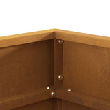 Fire Pit Brown 50 x 50 x 38 cm Weathering Steel 858943