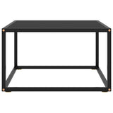 Coffee Table Black Tempered glass 60x60x35 cm Durable 322872