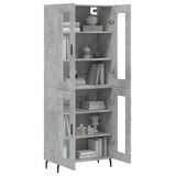 Highboard Concrete Grey 69,5x34x180 cm Engineered Wood 3198293