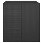 Garden Cushion Box PE Rattan 100x97.5x104 cm Black 317226