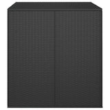 Garden Cushion Box PE Rattan 100x97.5x104 cm Black 317226