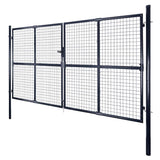 Mesh Garden Gate Galvanised Steel 300x200 cm Grey 143367