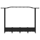 Raised Bed with Trellis and Roof Black 207 x 40 x 129 cm PP 3423149