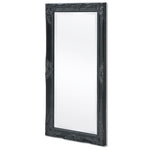 ZNTS Wall Mirror Baroque Style 100x50 cm Black 243682