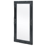 Wall Mirror Baroque Style 100x50 cm Black 243682
