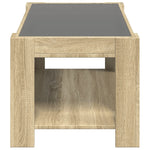 ZNTS Coffee Table with LED Sonoma Oak 93x53x45 cm Engineered Wood 847555