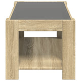 ZNTS Coffee Table with LED Sonoma Oak 93x53x45 cm Engineered Wood 847555