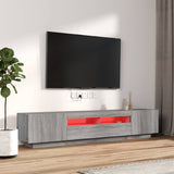 2 Piece TV Cabinet Set with LED Lights Grey Sonoma Engineered Wood 3120171