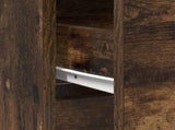 Sideboard with Drawer Smoked Oak 80x34x76 cm Engineered Wood 861539