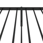 ZNTS Metal Bed Frame without Mattress with Headboard Black 100x190cm 350858