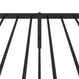 ZNTS Metal Bed Frame without Mattress with Headboard Black 100x190cm 350858