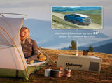 16L Portable Car Fridge, -20&degC to 10&degC Adjustable Temperature - Khaki/Grey T3398P349489