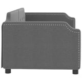 Day Bed without Mattress Dark Grey 90x190 cm Single Fabric 354219