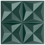Wall Panels 48 pcs Origami Green 50 x 50 cm XPS Foam 42046071
