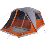 Family Tent with Porch 6-Person Grey and Orange Waterproof 94550