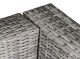 Outdoor PE Rattan Corner Sofa, Garden Wicker Furniture Single Sofa Chair w/ Cushions, Light Grey T3398P325339