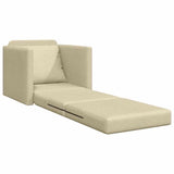 Sofa Bed Cream 74 x 77 x 81 cm Fabric 4106627
