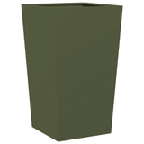 ZNTS Garden Planter Olive Green 45x45x75 cm Steel 851100