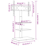 Corner TV Stand 3-Tiers for 32-65 Inch Black 379567