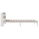 Bookcase Bed without Mattress White 90x190 cm Single Solid Wood Pine 855733