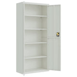 File Cabinet Light Grey 90x40x200 cm Steel 339761