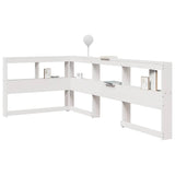 Bookcase Headboard L-Shaped White 80 cm Solid Wood Pine 859278