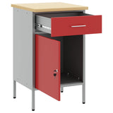 Work Bench with Drawer with Lock Red and Grey 50 x 55 x 85 cm 4103463