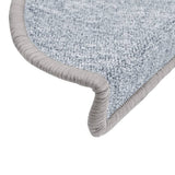 Stair Mats 10 pcs 56x17x3 cm Light Grey Half Round 149741