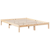 Extra Long Bed Frame without Mattress 160x210 cm Solid Wood Pine 852408