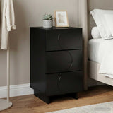 Bedside Cabinet Black 33.5 x 34.5 x 60 cm Engineered Wood 8011425