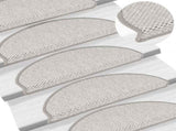 Stair Mats Self-adhesive Sisal-Look 30 pcs 65x21x4 cm Platina 3365870