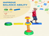 Eight-Piece Kids Stepping Stones, with Non-Slip Surface & Bottom, for Toddlers - Multicoloured T3398P348100