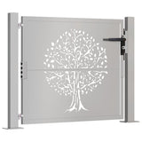 Garden Gate 100x100 cm Corten Steel Tree Design 153161