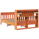 Bed Frame without Mattress Wax Brown 140x200 cm Solid Wood Pine 3323262