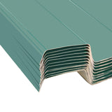 Roof Panel 12 pcs Green 129 x 45 cm Galvanised steel 42047045