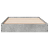 Floor Bed Frame Concrete Grey 80 x 200 cm Engineered Wood 8009080