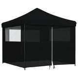 Foldable Party Tent Pop-Up with 4 Sidewalls Black 4004934
