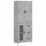 Highboard Concrete Grey 69,5x34x180 cm Engineered Wood 3195935