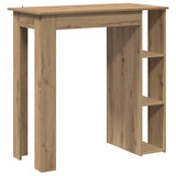 Bar Table with Shelf Artisan Oak 102x50x103.5 cm Engineered Wood 856761
