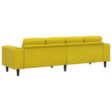 Living Room Couch Yellow 250 x 77 x 76 cm 3335097