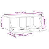 Wall-Mounted TV Cabinet Wall-mounted Old Wood 78.5 x 41 x 30 cm 898013