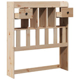 Headboard with Storage 100 cm Solid Wood Pine 855520